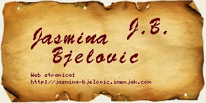 Jasmina Bjelović vizit kartica